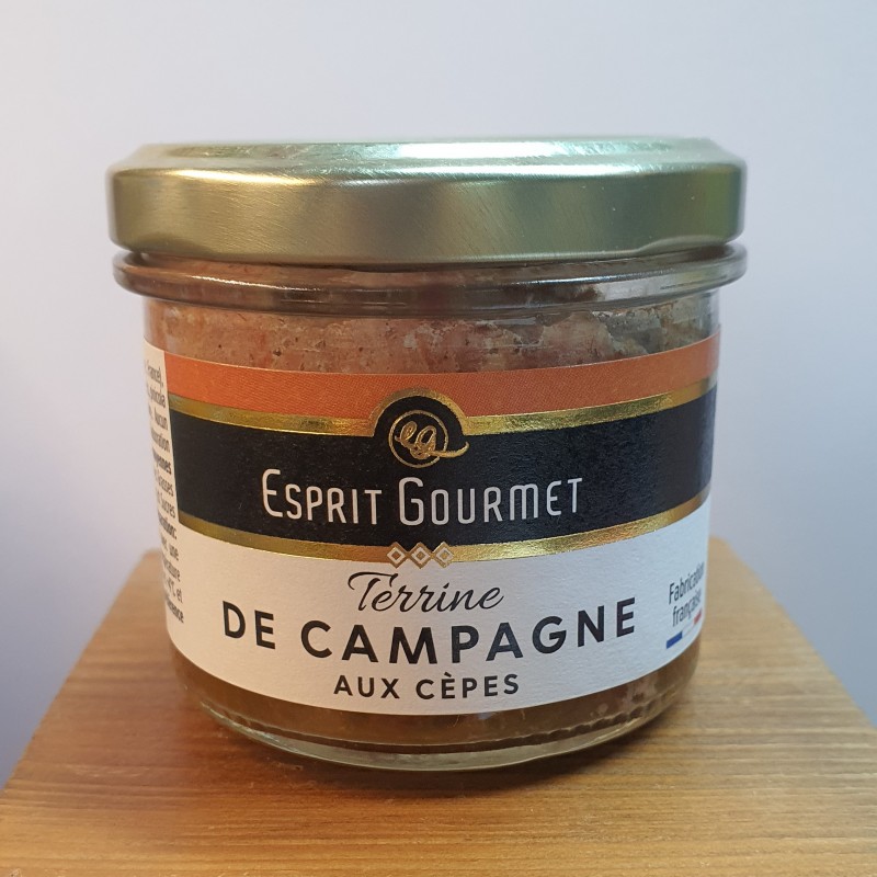 TERRINE DE CAMPAGNE AUX CEPES BOCAL 90GR _ ESPRIT GOURMET