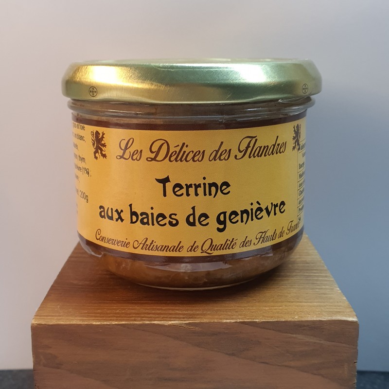 TERRINE AUX BAIES DE GENIEVRE 200GR _ LES DELICES DES F