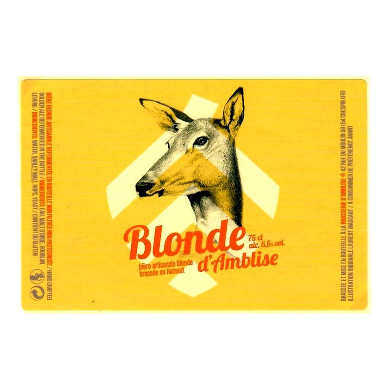 LA BICHE Bière Blonde d'Amblise 3.5° _ 33cl/VP