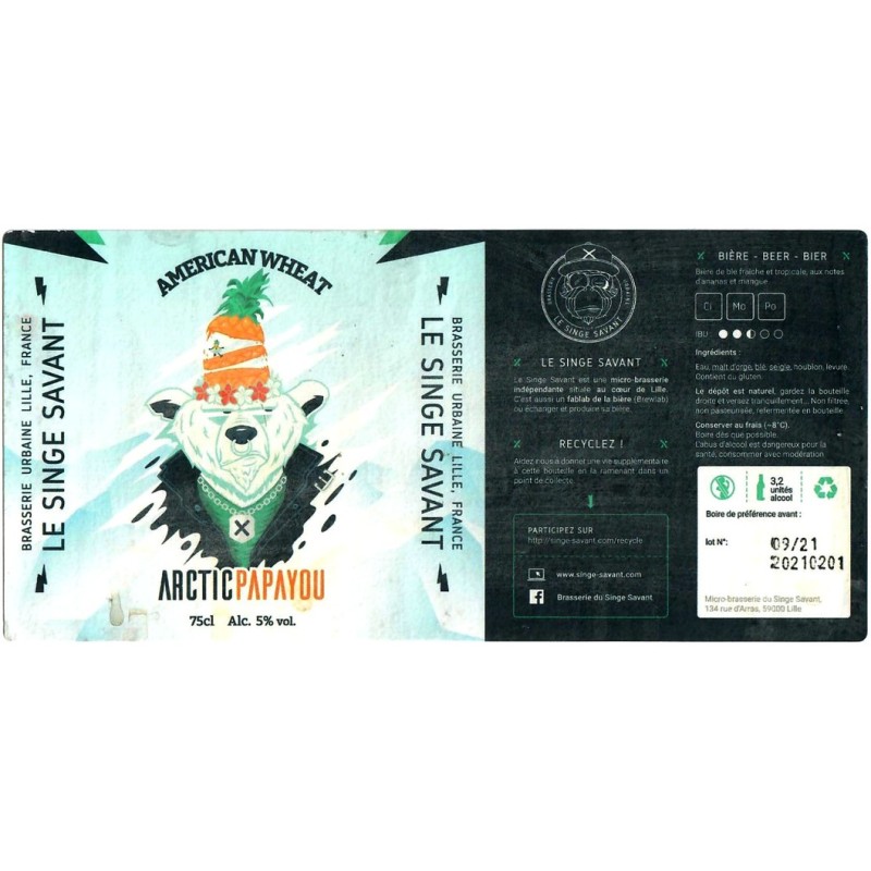 ARCTIC PAPAYOU Blonde American Wheat 5° _ 33cl/VP