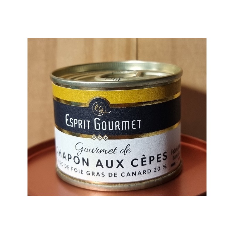 GOURMET DE CHAPON AUX CEPES et Foie Gras 20%_ Esprit Gourmet