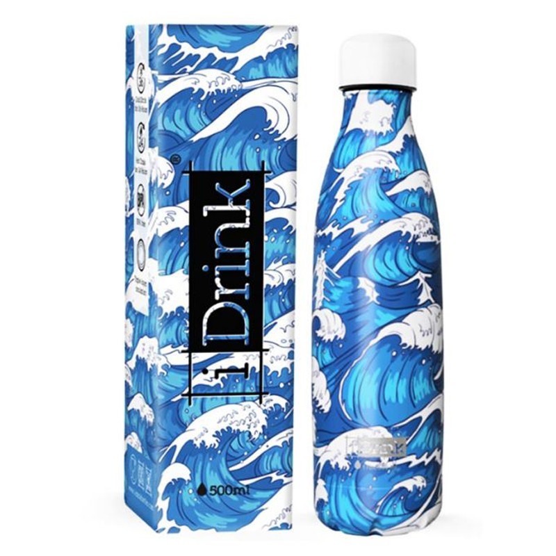 BOUTEILLE ISOTHERME I Drink OCEAN WAVE ID0431 _ 500ML
