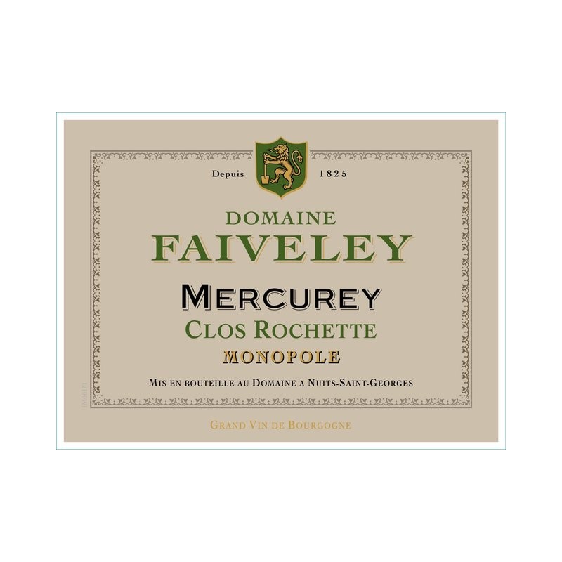 MERCUREY Blanc "Clos Rochette"  2020 D  FAIVELEY 75CL