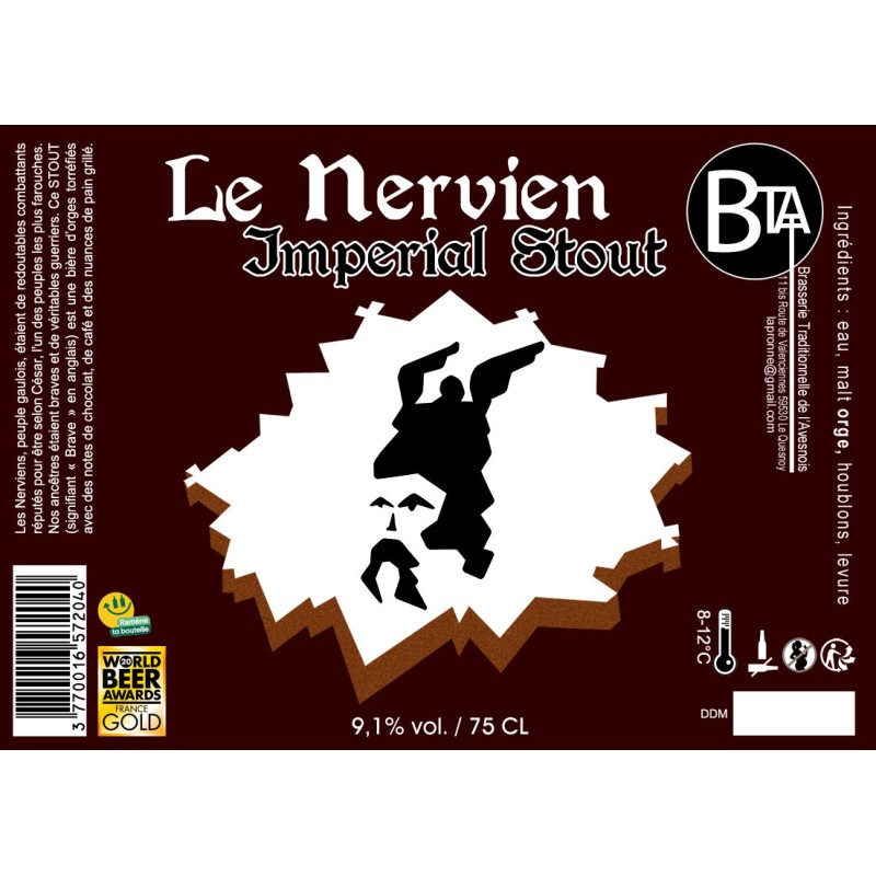 LE NERVIEN Bière Impérial Stout 9.1° _ 33cl/VP