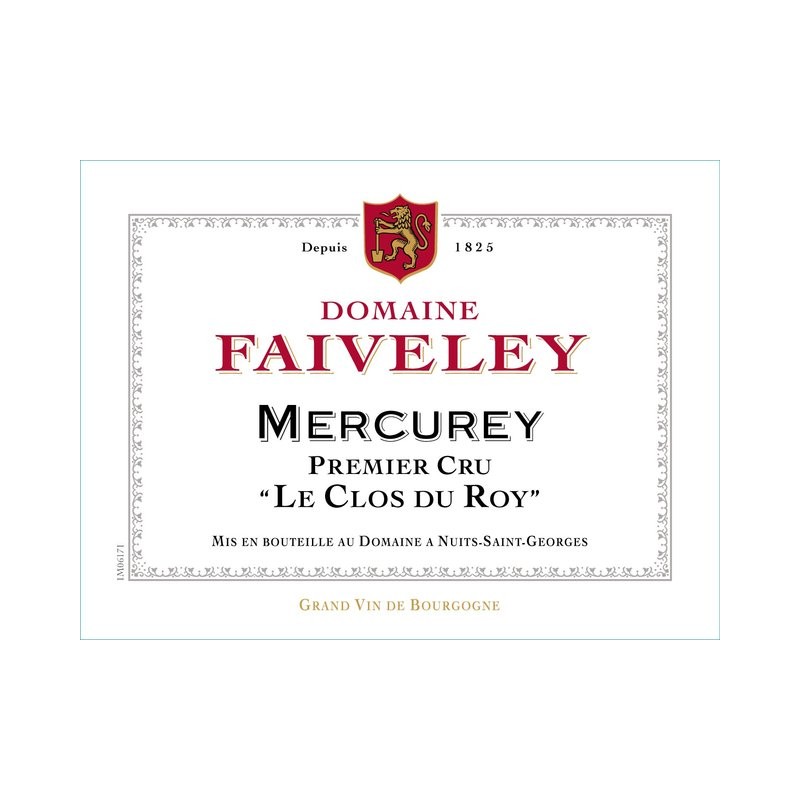 MERCUREY 1er Cru " Le Clos du Roy" 2019 D.FAIV_ BGOGNE 75CL