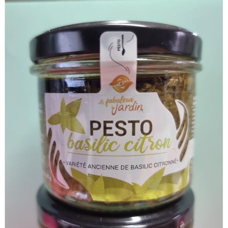 PESTO BASILIC CITRON BIO 90gr _ Le Fabuleux Jardin