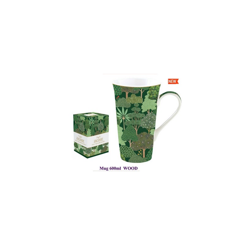 Grand MUG porcelaine 600ml WOOD