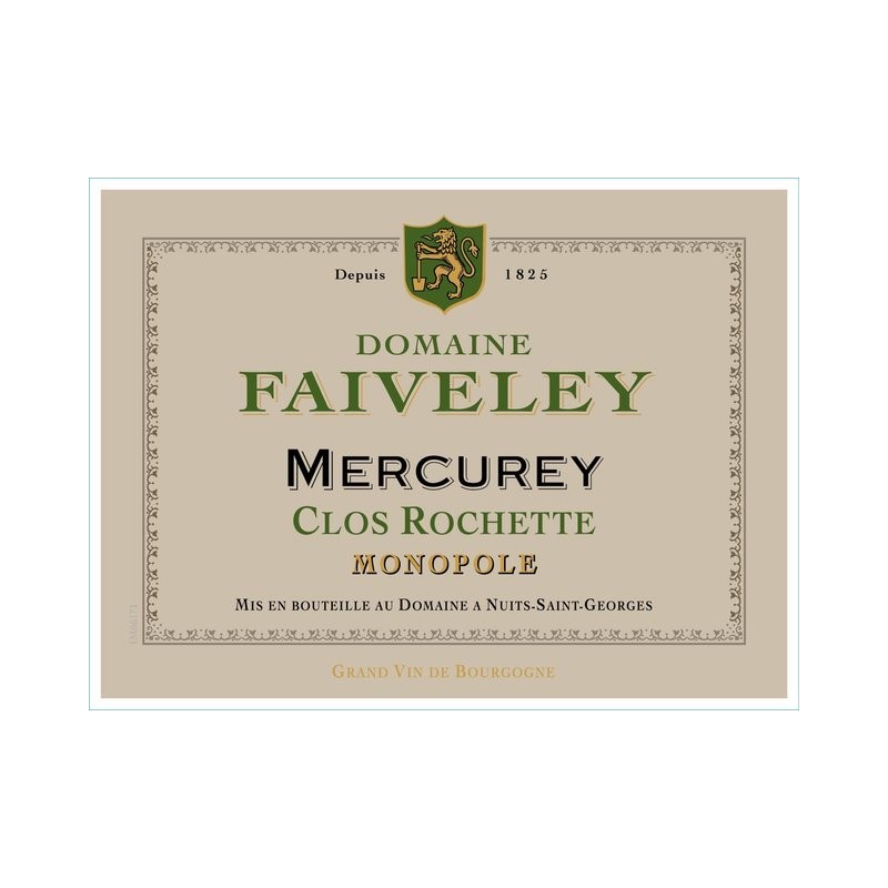 MERCUREY Blanc "Clos Rochette"  2019 D  FAIVELEY 75CL