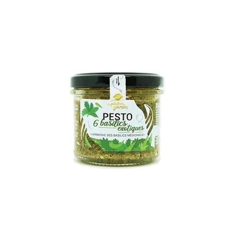 PESTO 6 BASILIC EXOTIQUES BIO 90gr _ Le Fabuleux Jardin