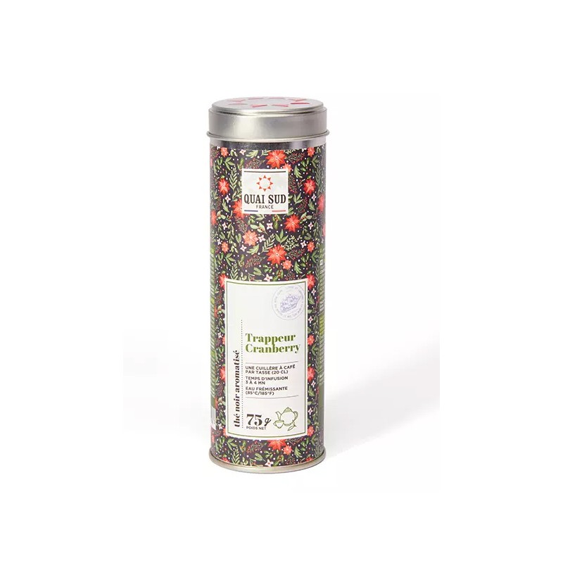 THE NOIR DU TRAPPEUR Aromatisé saveur cranberry BR 75gr QS