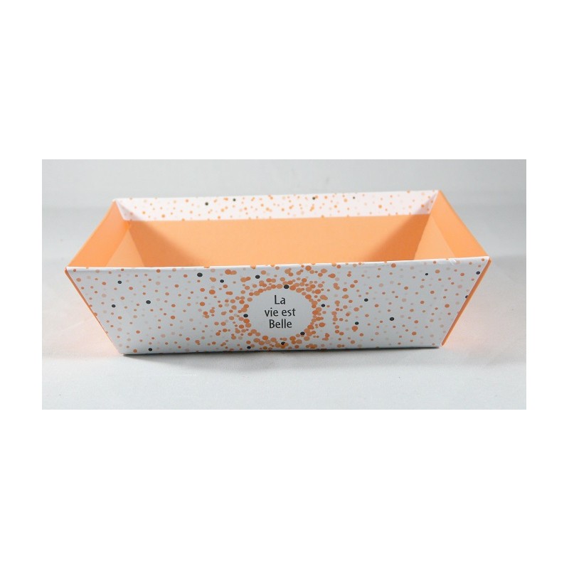 CORBEILLE "La vie est Belle " Rose/Orange Carton 3 Blles