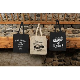 Sac tote bag "C'est l'Heure...