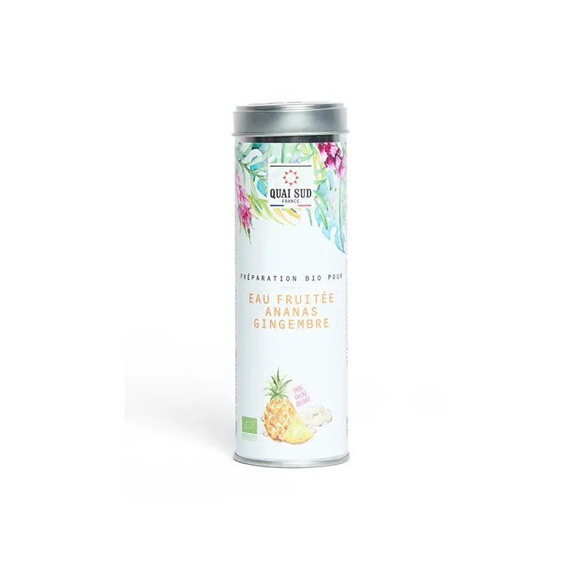 PREPARATION BIO pour EAU FRUITEE - ANANAS GINGEMBRE 125gr