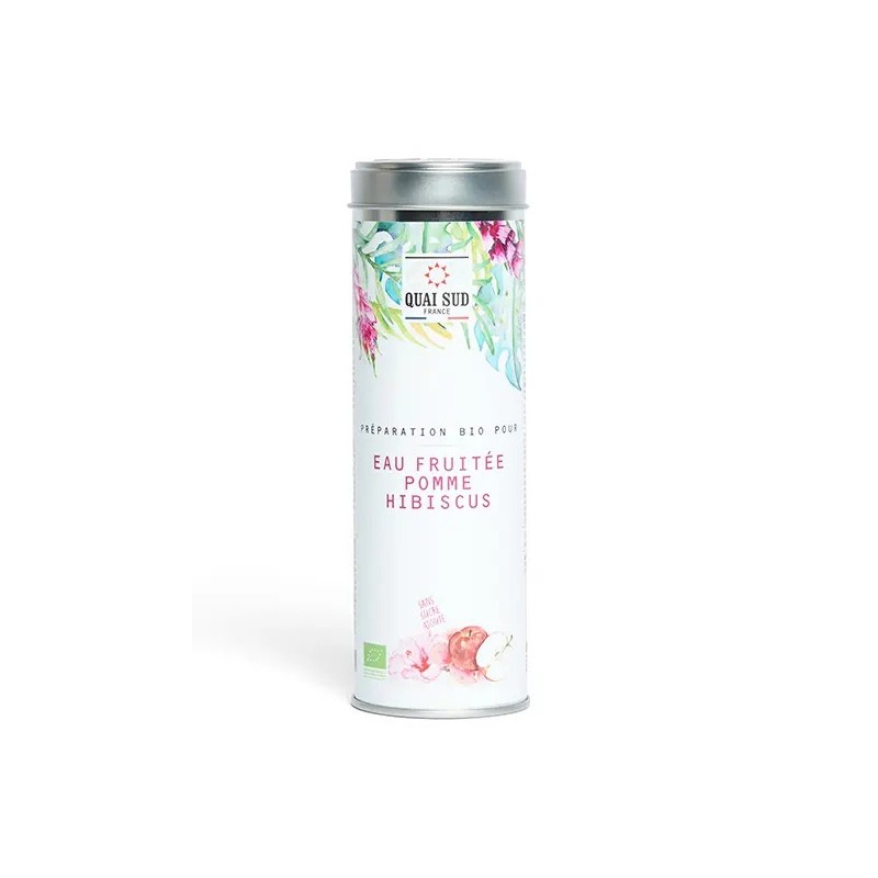 PREPARATION BIO pour EAU FRUITEE - POMME HIBISCUS 65gr