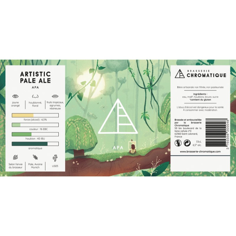 ARTISTIC PALE ALE - APA 6.5° _ 33cl/VP