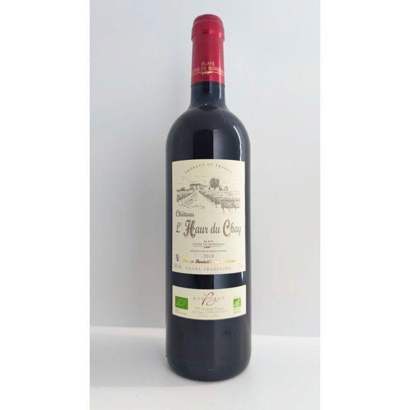 L'haur du Chay  Blaye Côtes de Bordeaux BIO  75CL