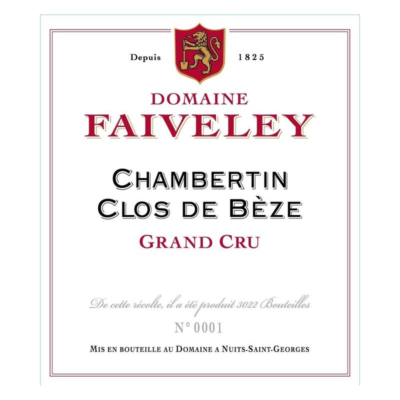 CHAMBERTIN CLOS DE BEZE G.C. 2018 D.FAIV_BOURG 75CL