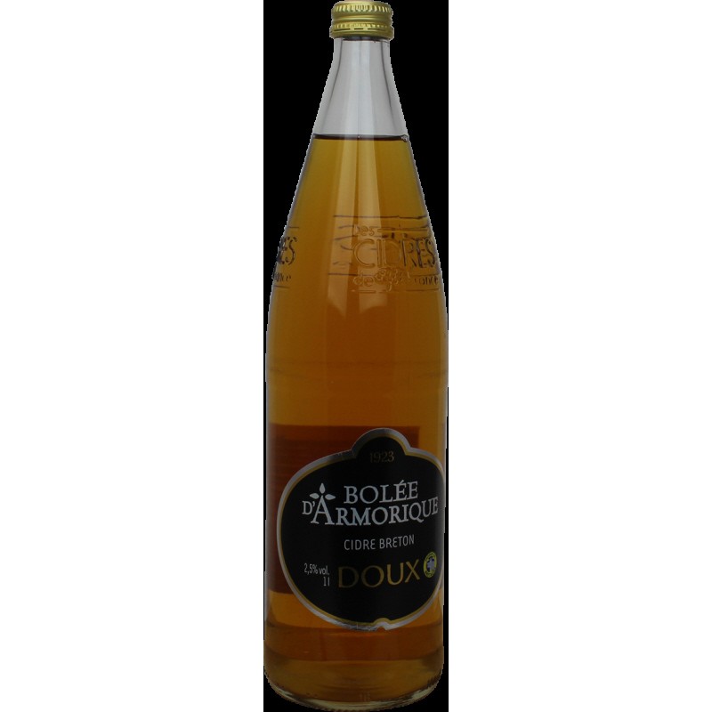 CIDRE DOUX Bolée d'Armorique 1 L Bouchon à visser VC/12