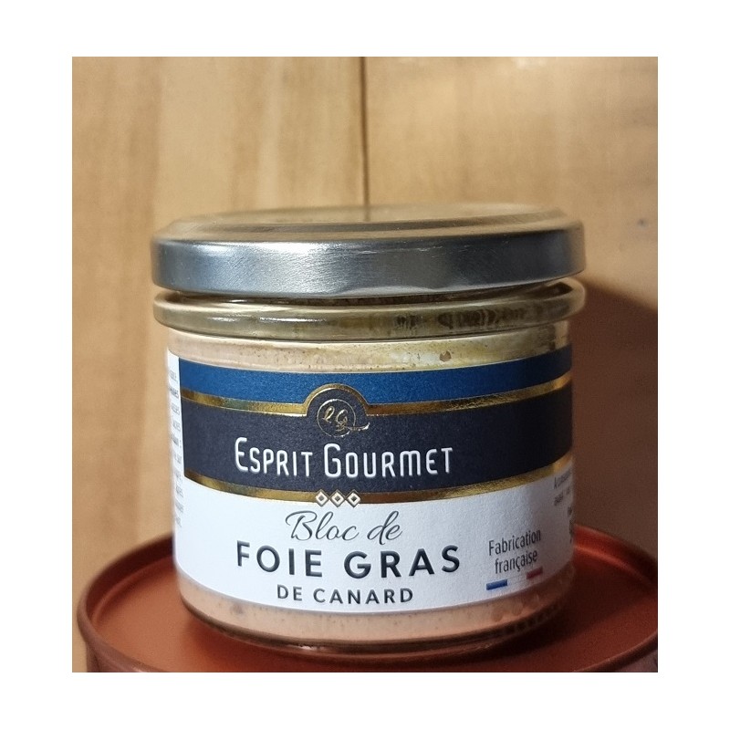 BLOC DE FOIE GRAS DE CANARD  BOCAL 90GR _ ESPRIT GOURMET