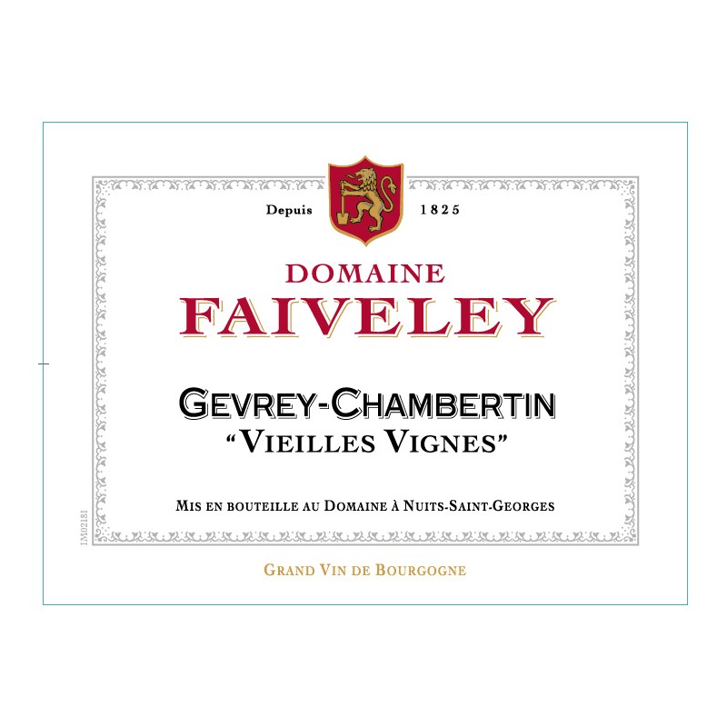 GEVREY CHAMBERTIN "Vieilles Vignes" 2012  D. FAIV_ BG 75