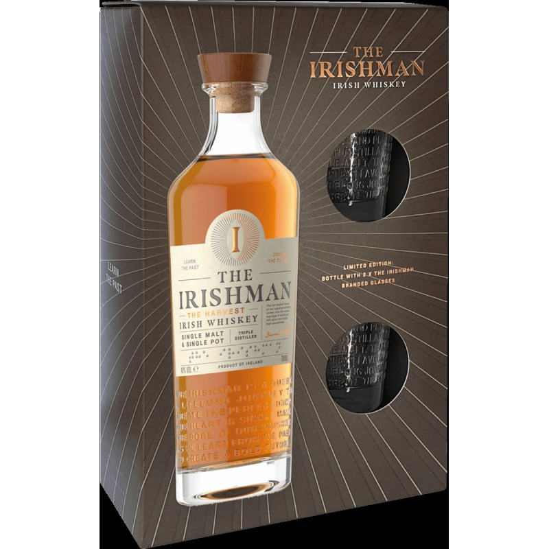 THE IRISHMAN The Harvest COFFRET + 2 VERRES _ 70CL / 40°