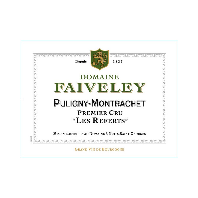 PULIGNY-MONTRACHET 1er C. "Les Referts" 2020  Dom. FAIVELEY