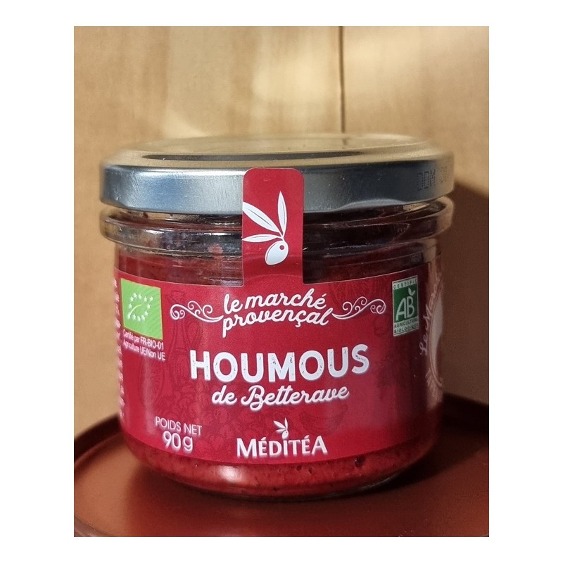 HOUMOUS DE BETTERAVE BIO 90gr _ Méditea Le Marché Provencale