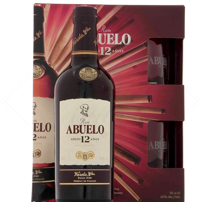 ABUELO 12 ans Coffret + 2 Verres _ 40°/70cl