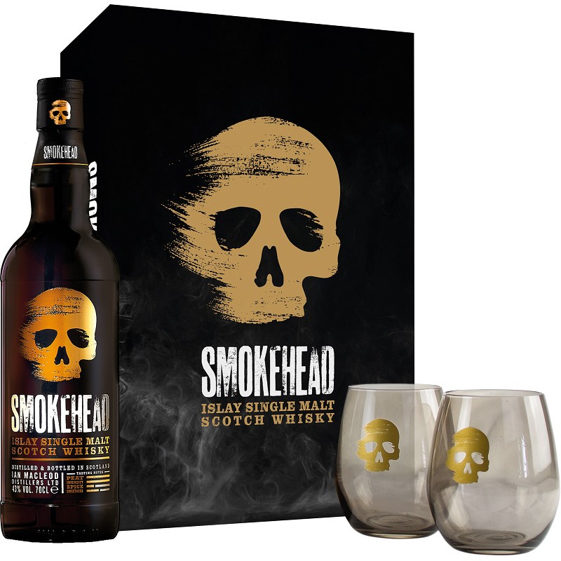 SMOKEHEAD Coffret + 2 Verres Trubler _ 70CL / 43°