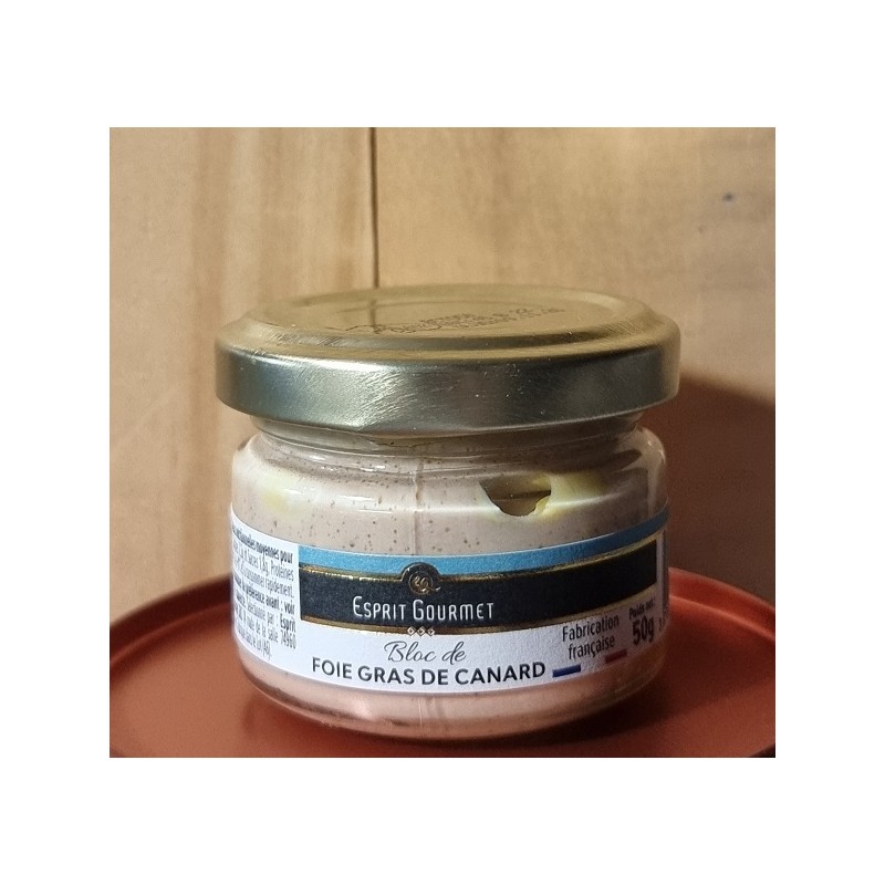 BLOC DE FOIE GRAS DE CANARD  BOCAL 50GR _ ESPRIT GOURMET