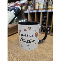 MUG "MERCI MAITRE" Noir -...