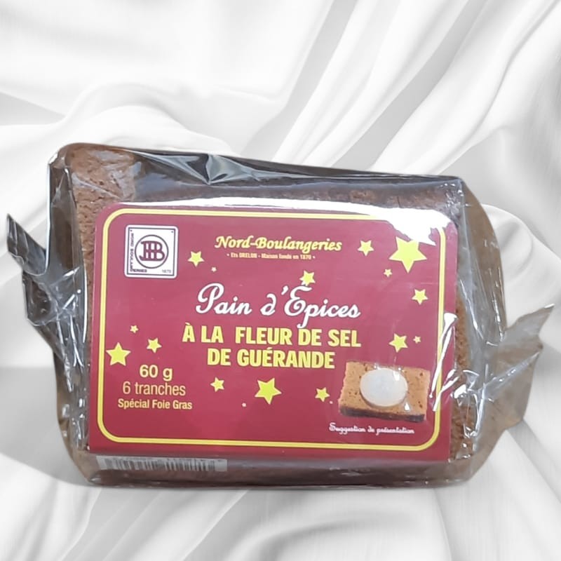 PAIN D'EPICES 6 Taosts à la Fleur de sel de Guerande 60GR