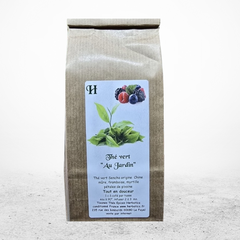 THES HERBATICA Thé Vert Au Jardin Sachet Vrac 80gr