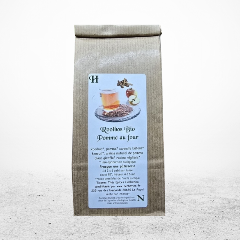 THES HERBATICA Rooibos Pomme au Four BIO Sachet 80gr