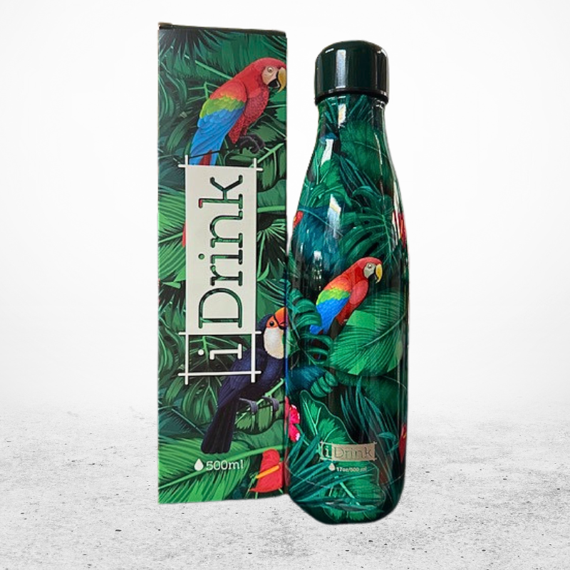 BOUTEILLE ISOTHERME I Drink TROPICAL BIRDS ID317 _ 350ML