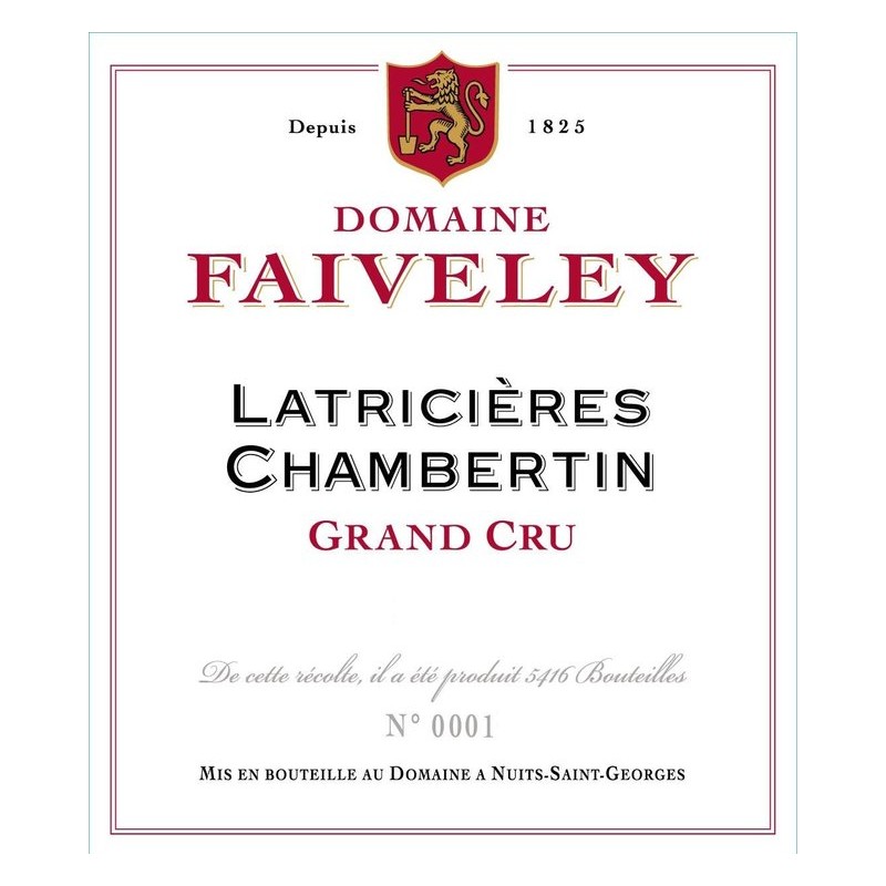 LATRICIERE CHAMBERTIN Gd Cru 2017 _  Dom. FAIVELEY 75CL