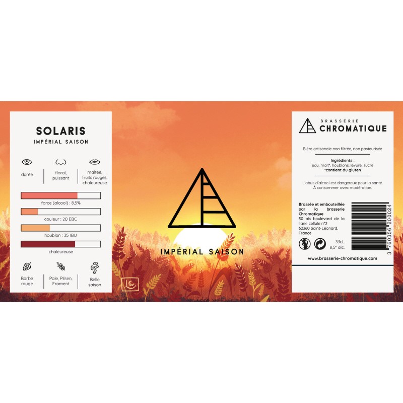 SOLARIS Impérial Saison 8.5° _ 33cl/VP