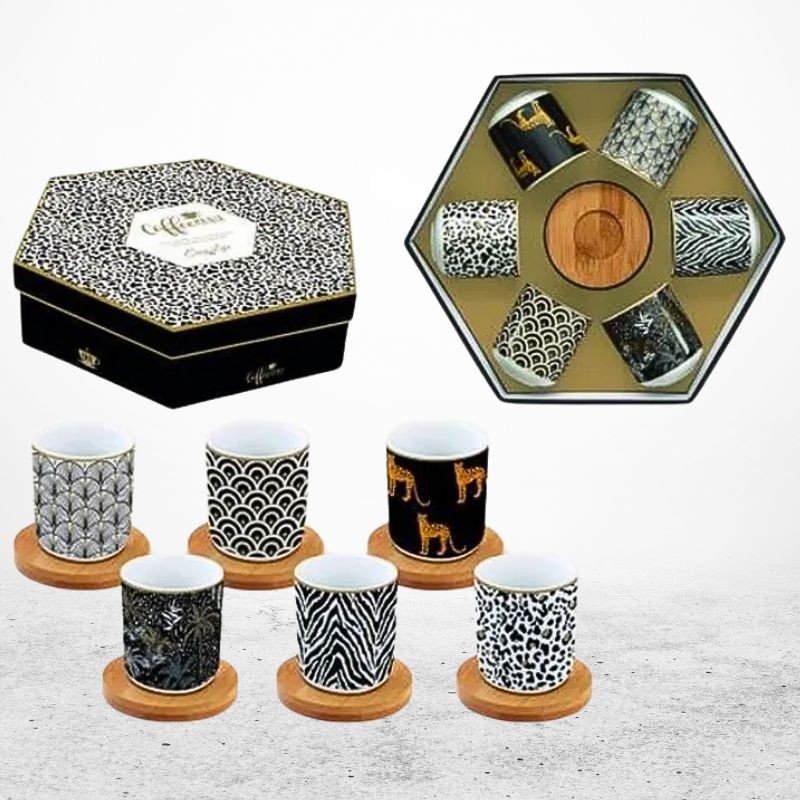 COFFRET LUXE 6 TASSES A CAFE 110ml SAVANE