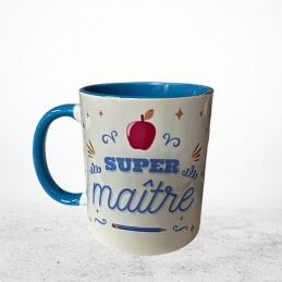 MUG "SUPER  MAITRE" Bleu