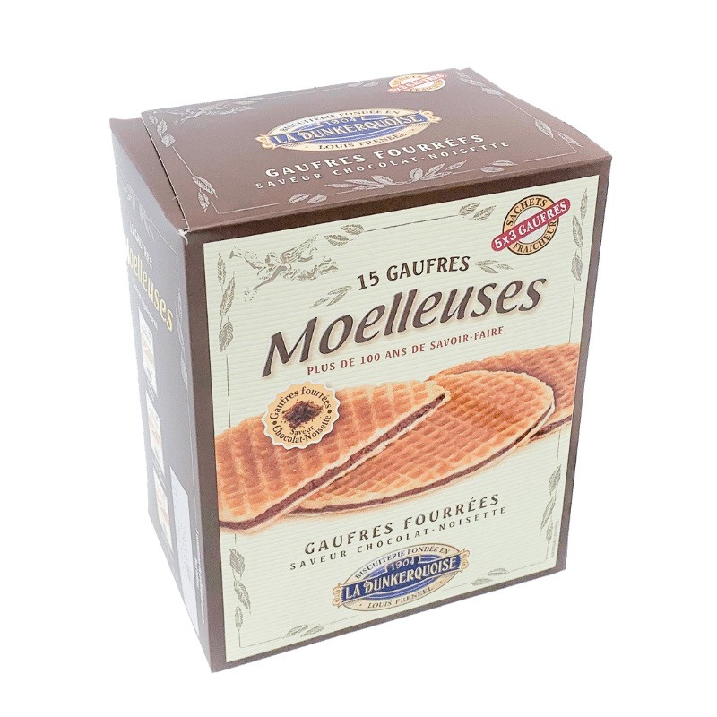 GAUFRES FOURREES MOELLEUSES Choco-noisette 300gr