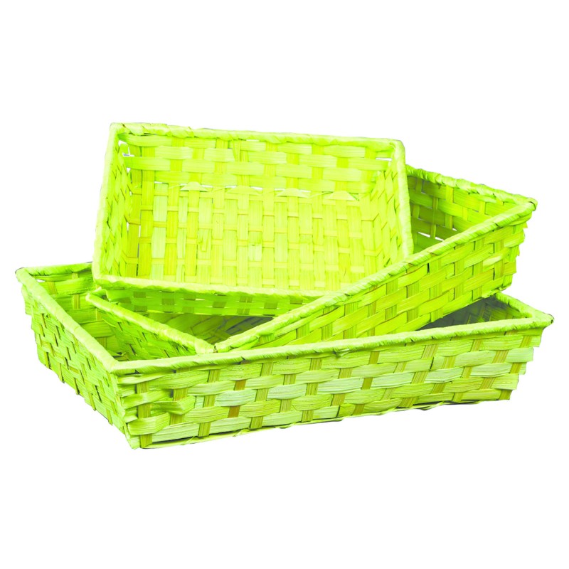 CORBEILLE RIHANA bambou Anis rectangle 36x26.5x7.5cm