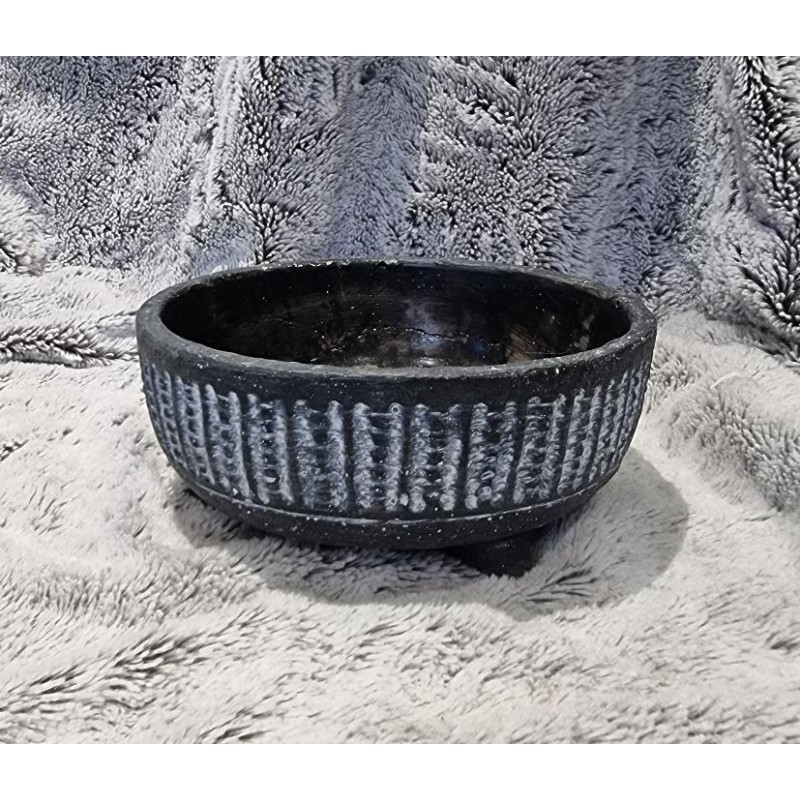 CERAMIQUE COUPE ROND SUR PIEDS AZTEC (D16cm)