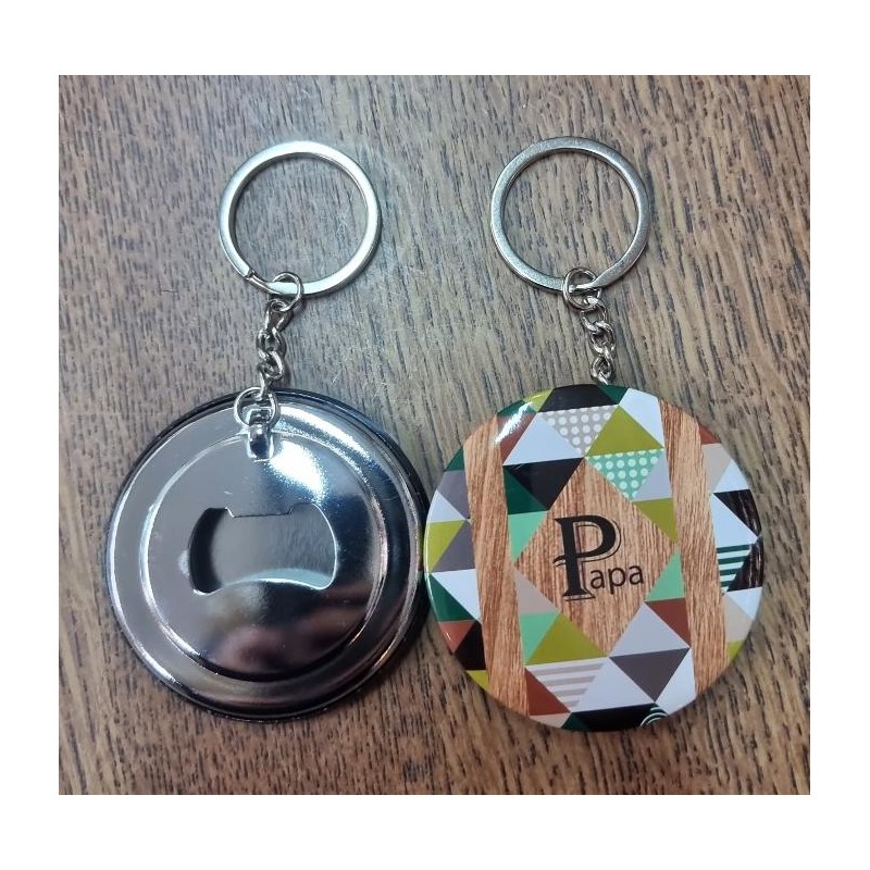 PORTE CLEF / DECAPSULEUR "Papa" Noir D6cm