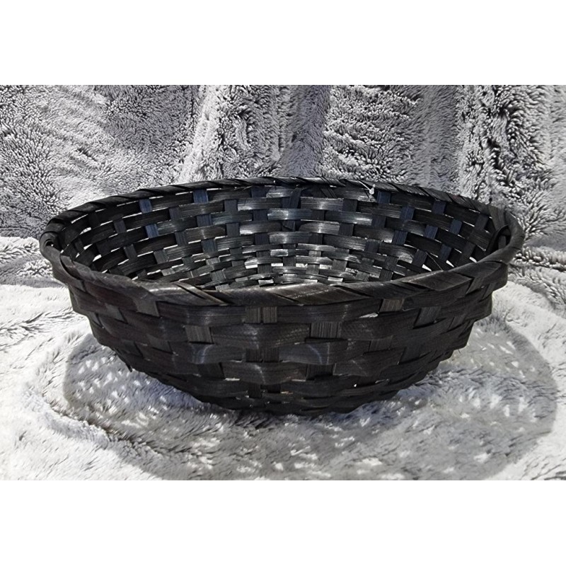 PANIER ROND BAMBOU BLACK COLOR TS (D25CM)