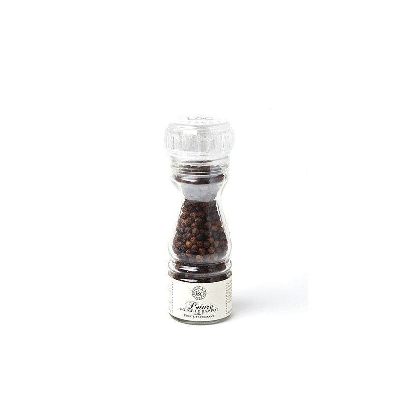 POIVRES DU MONDE - POIVRE ROUGE DE KAMPOT Moulin 60gr