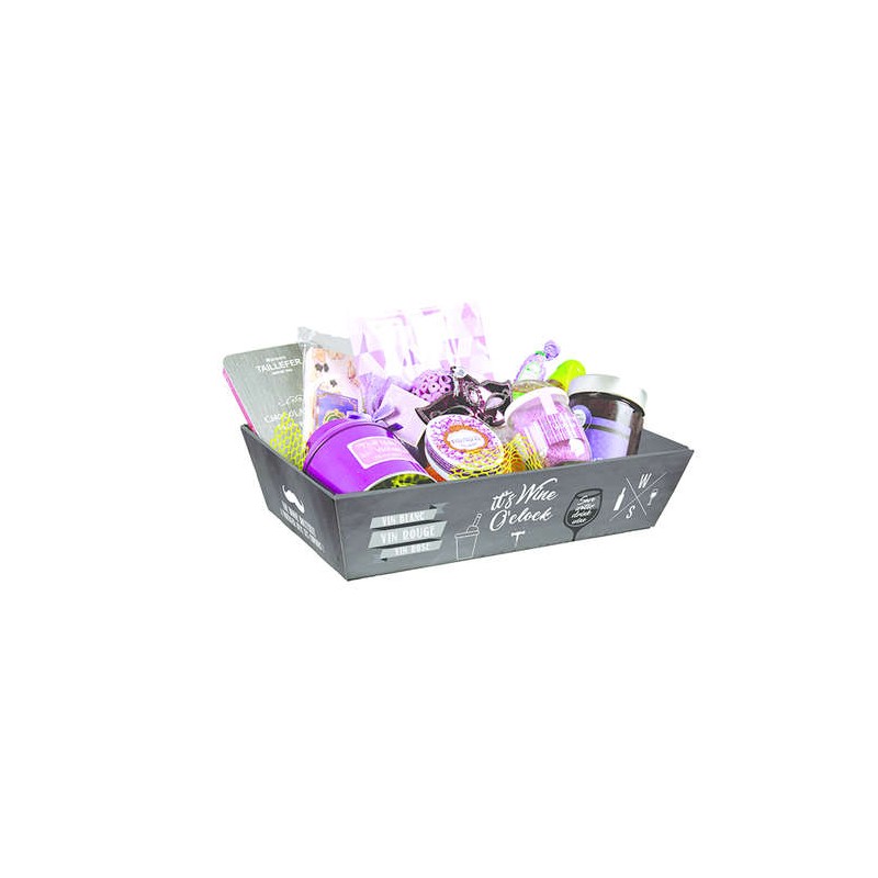 CORBEILLE MANHATTAN carton ardoise 2 Blles