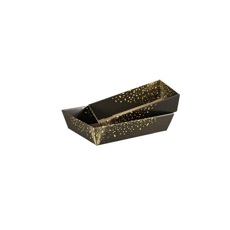 CORBEILLE PETRA CARTON noir / or 3 Blles