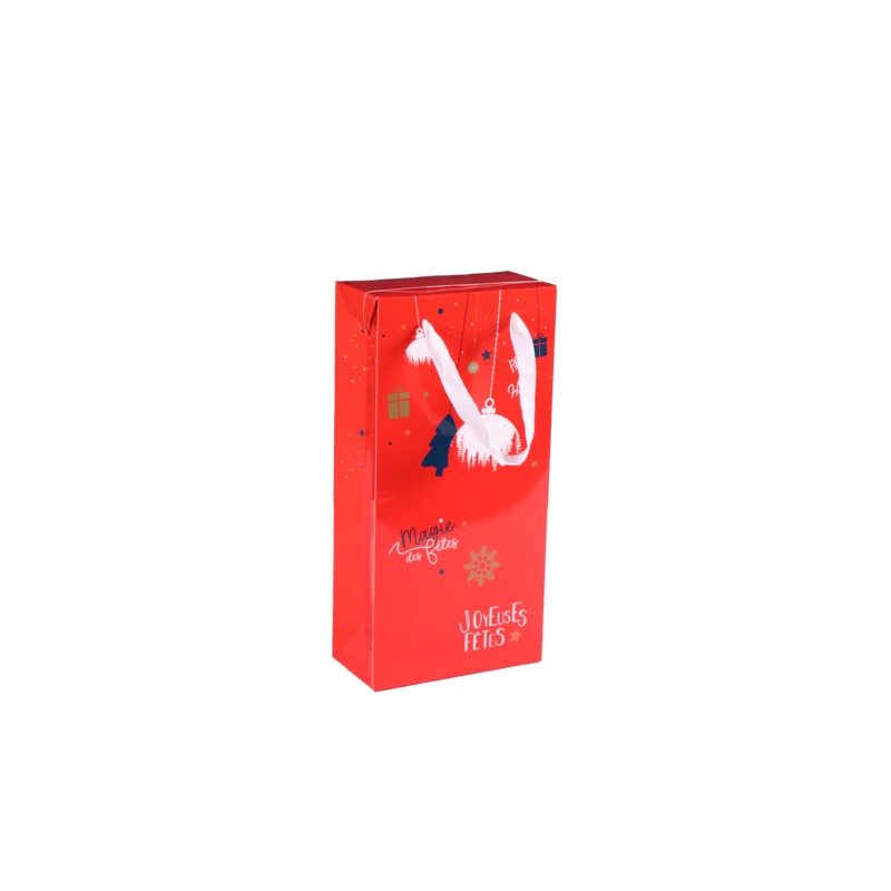 BOXBAG SOFIA 2 Blles Papier Pelliculé Rouge Festif