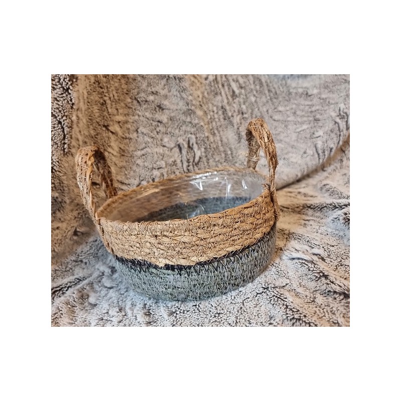 CORBEILLE Coupe jonc de mer - Blue TS (D 17.5cm)
