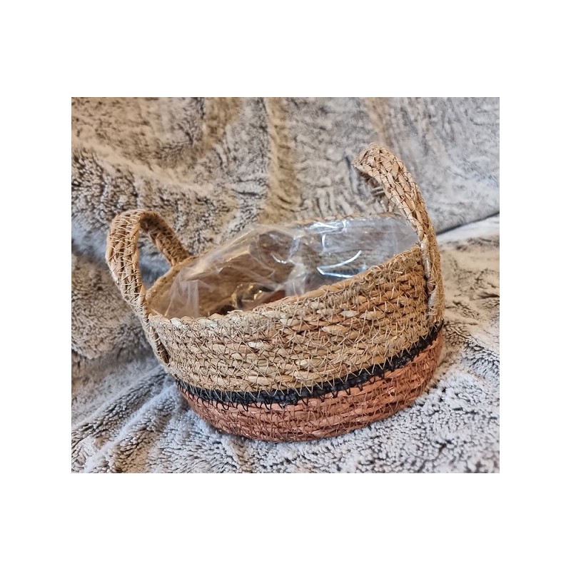 CORBEILLE Coupe jonc de mer - Brown TS (D 17.5cm)